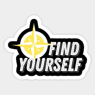 Find Yourself - Nature Compass Rose Sticker